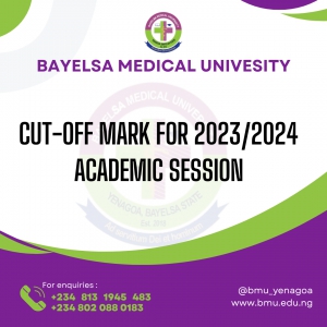 CUT-OFF MARK FOR 2023/2024 ACADEMIC SESSION