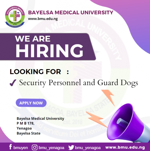 ADVERT FOR PROVISION OF SECURITY PERSONNEL AND GUARD DOGS
