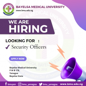 ADVERT FOR POSITION OF SECURITY OFFICERS